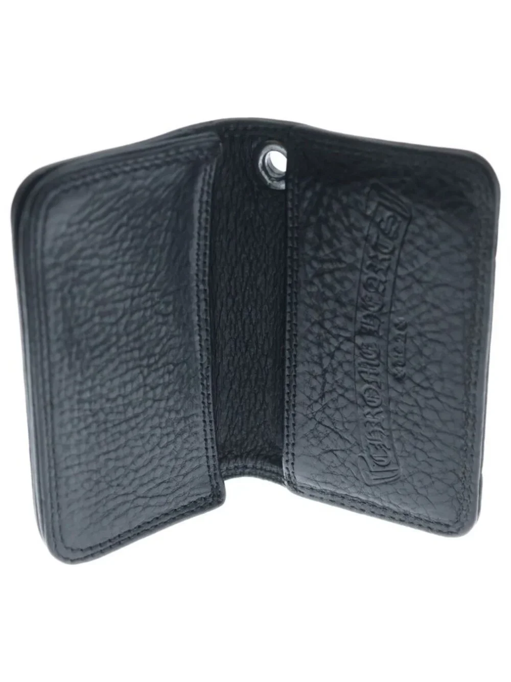 Chrome Hearts Card Case Leather Black with Grommet